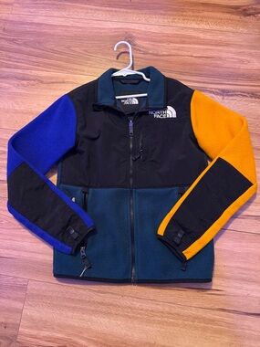The North Face Kids Colorblock Fleece Jacket - Blue, Orange, Black, Teal Sz 12